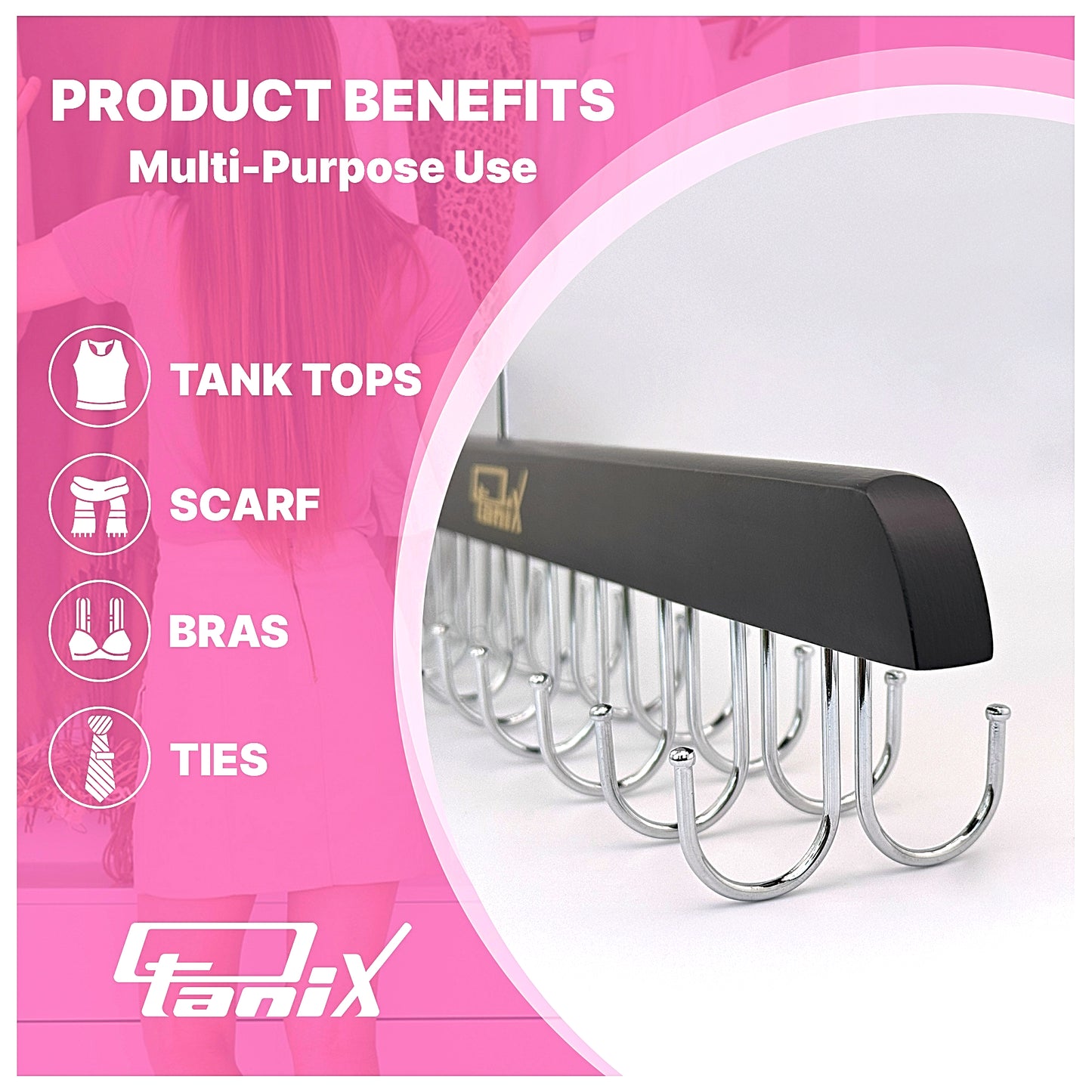 Otanix Tank Top & Bra Space-Saving Multi Hanger Organizer