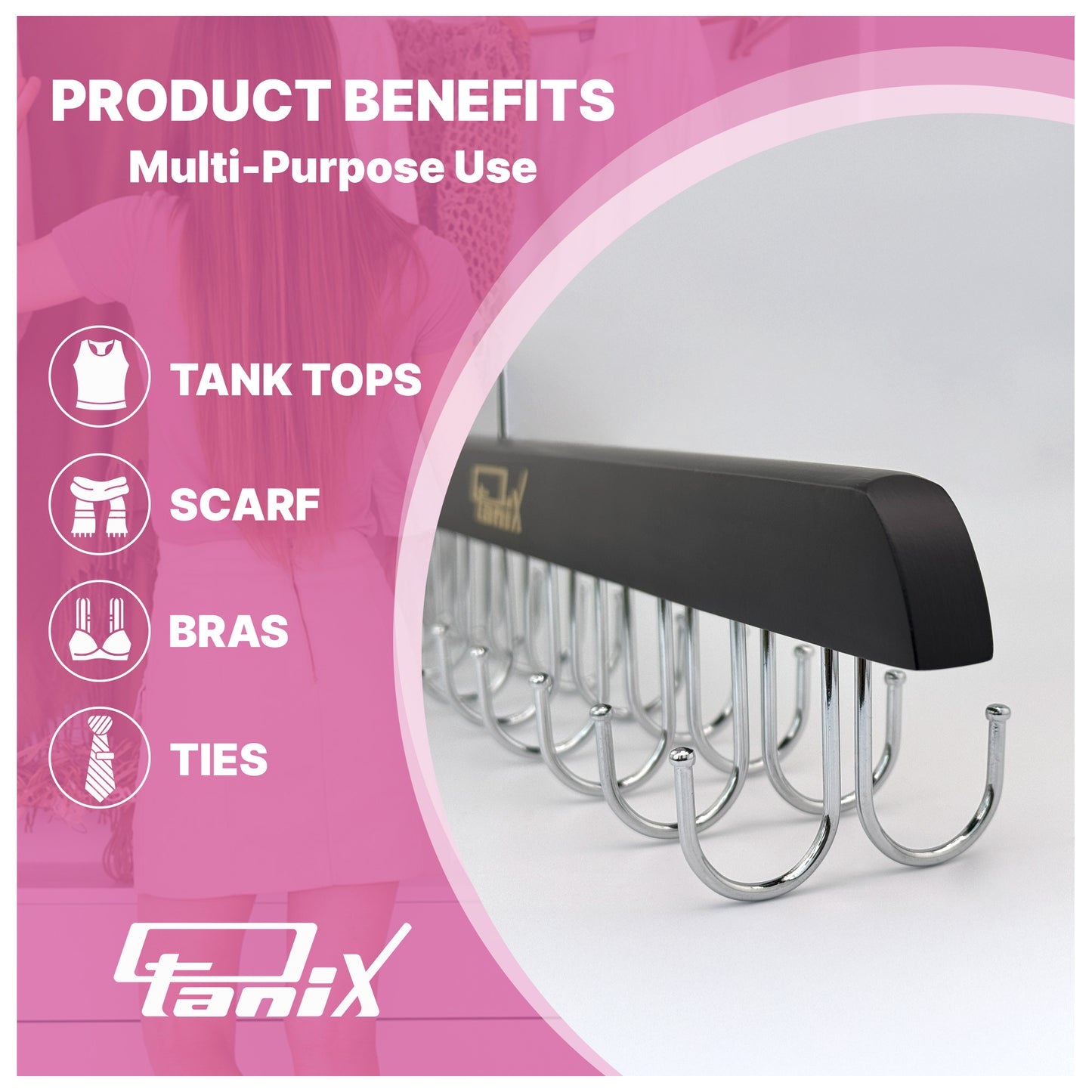 Otanix Tank Top & Bra Space-Saving Multi Hanger Organizer