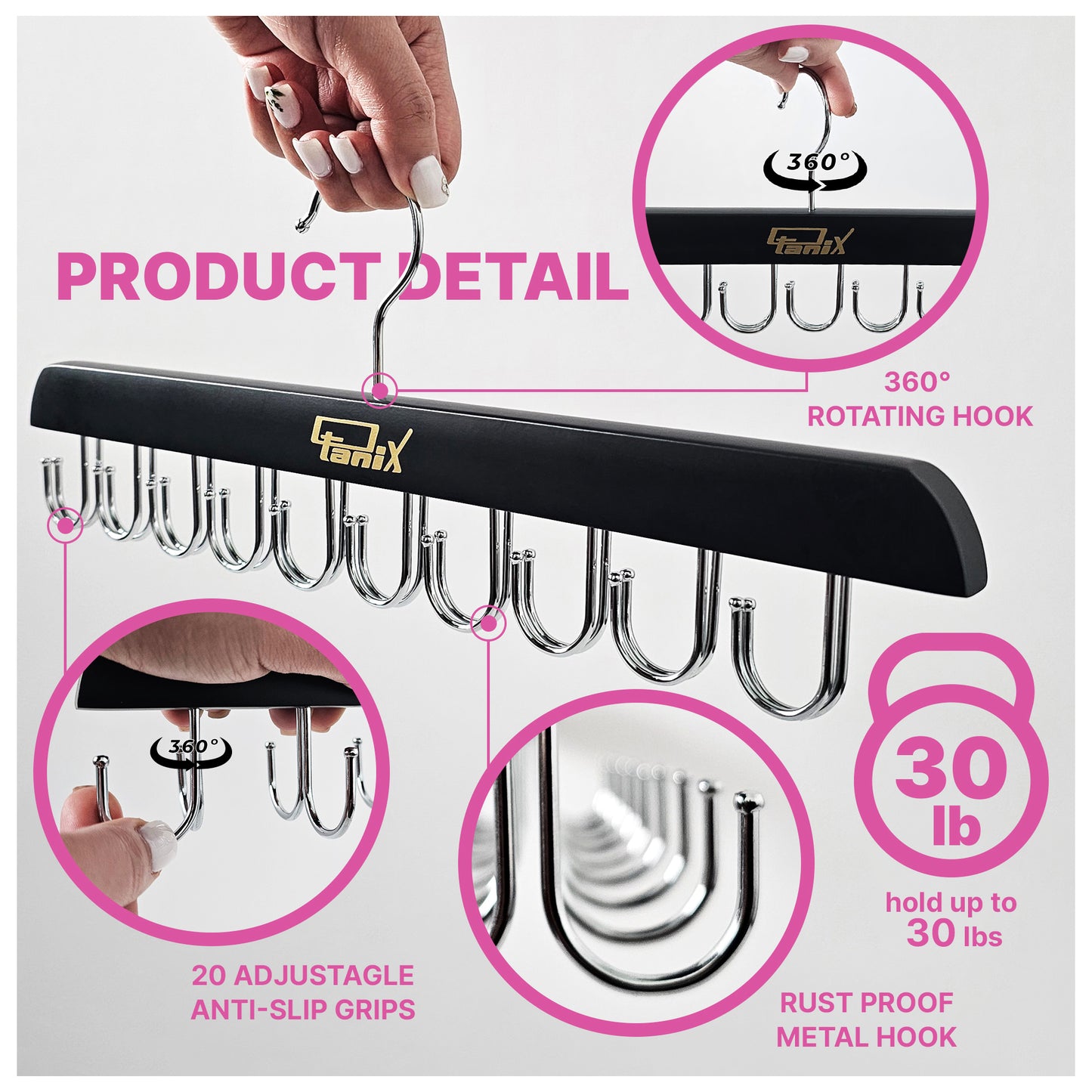 Otanix Tank Top & Bra Space-Saving Multi Hanger Organizer