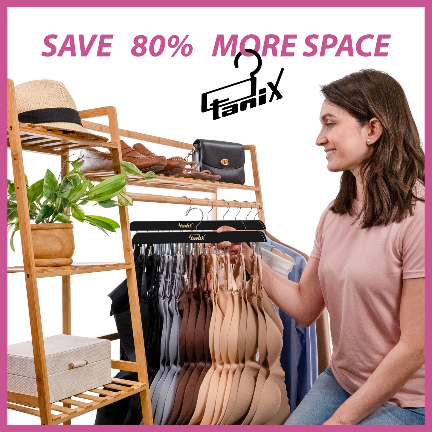 Otanix Tank Top & Bra Space-Saving Multi Hanger Organizer